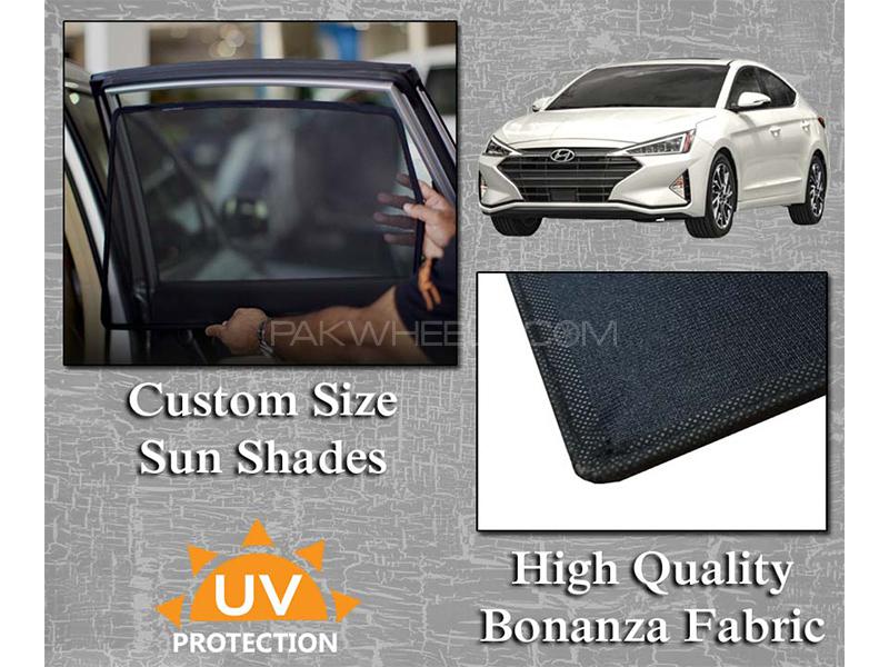 Hyundai Elantra 2021-2022 Sun Shades | Bonanza Fabric | Thick Rods | Original Size
