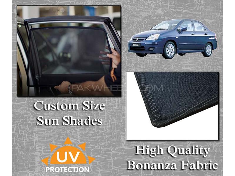Suzuki Liana 2006-2014 Sun Shades | Bonanza Fabric | Thick Rods | Original Size