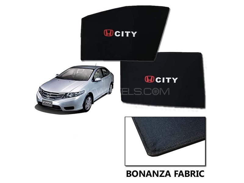 Honda City 2009-2021 Sun Shades With Logo | Bonanza Fabric | Heat Proof 