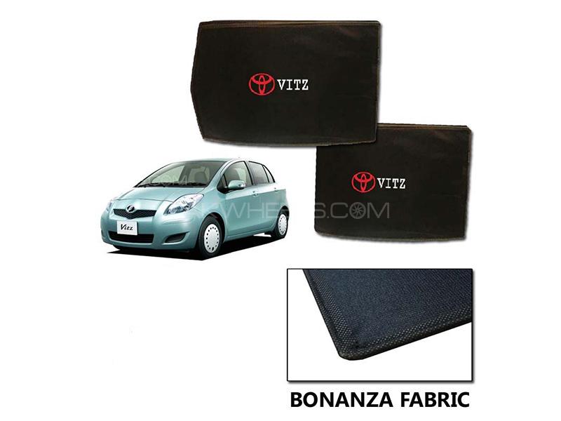 Toyota Vitz 2005-2010 Sun Shades With Logo | Bonanza Fabric | Heat Proof  Image-1