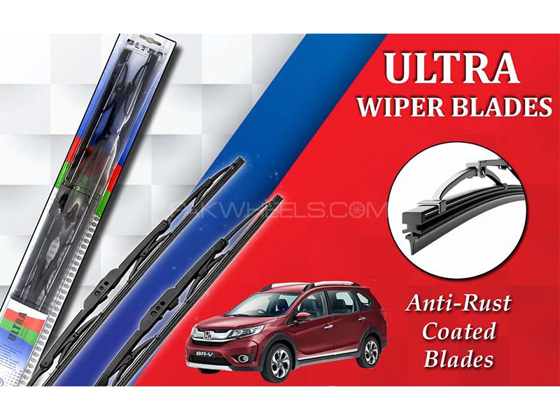 Honda BR-V 2017-2022 Ultra Wiper Blades | Anti-Rust Coated | Metal Type  Image-1