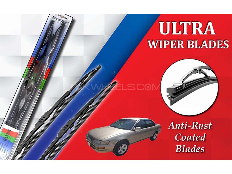 Toyota Corolla 1994-2002 Ultra Wiper Blades | Anti-Rust Coated | Metal Type  Image-1