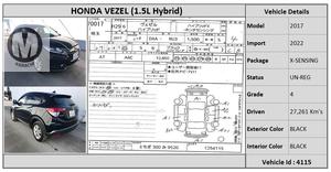 Honda Vezel X 2017 for Sale in Karachi