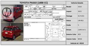 Used Toyota Passo X S  2020