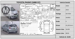 Toyota Passo X S  2020 for Sale