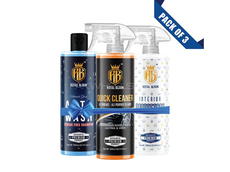 Royal Bloom Auto Wash Shampoo All Purpose Cleaner Interior Protectant Bundle Image-1