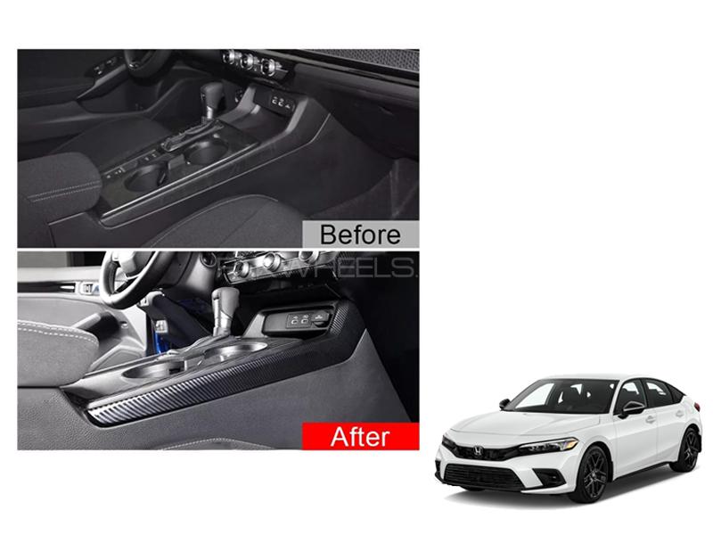 Honda Civic 2022 Gear Console Carbon Fiber Frame Trim RS 