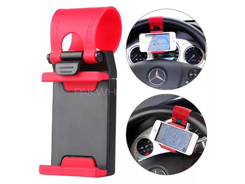 Universal Car Steering Mobile Holder Image-1