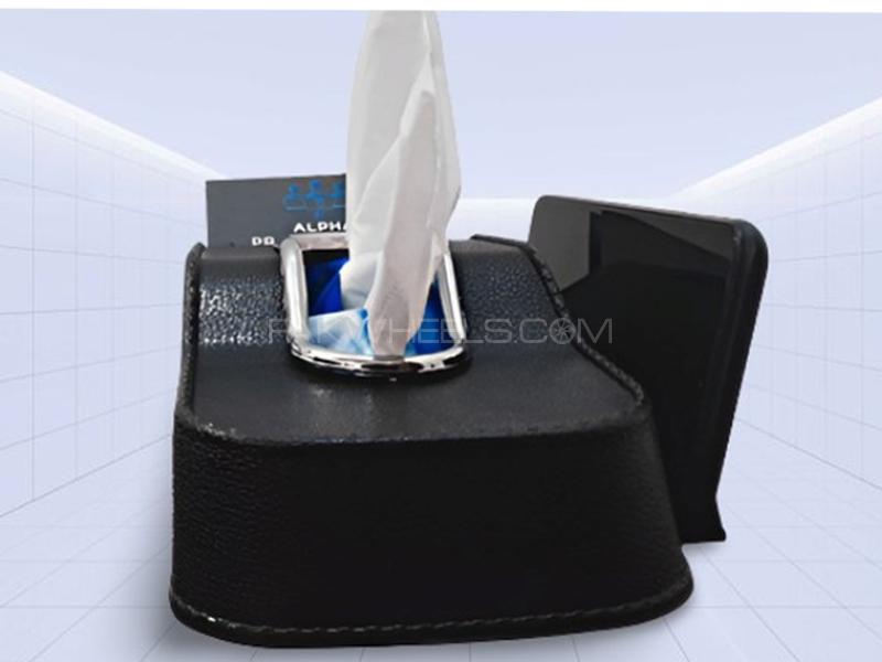 Car Dashboard Tissue Box Mobile Holder Card Holder Black Car Dashboard Tissue Box Mobile Holder Card Holder Black Image-2