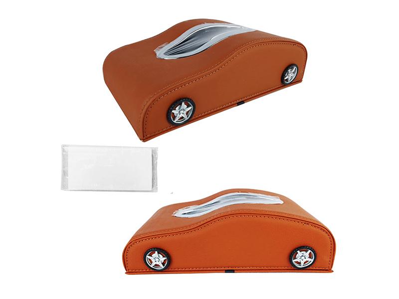 Universal Car Shape Tissue Box - Rust  Image-1