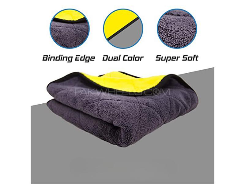 Microfiber Towel 40cm x 40cm Plush Cross Stitched - Pack Of 5 Image-1