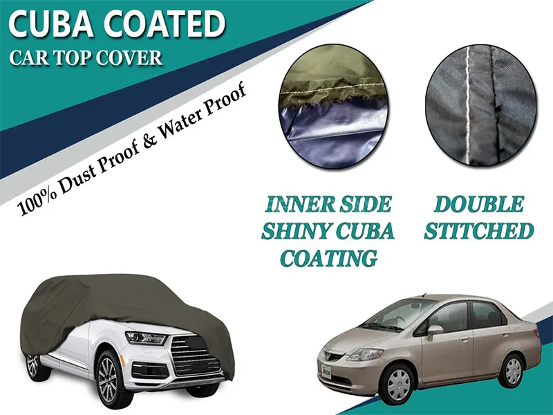 Honda City 2002-2008 Top Cover | Inner Gloss Cuba Coated Top | Water Proof | Double Stitched  Image-1
