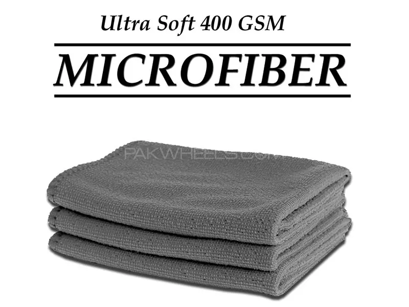 Ultra Soft MicroFiber Towel 400 GSM | 30x60cm | Grey - Pack Of 3 Image-1