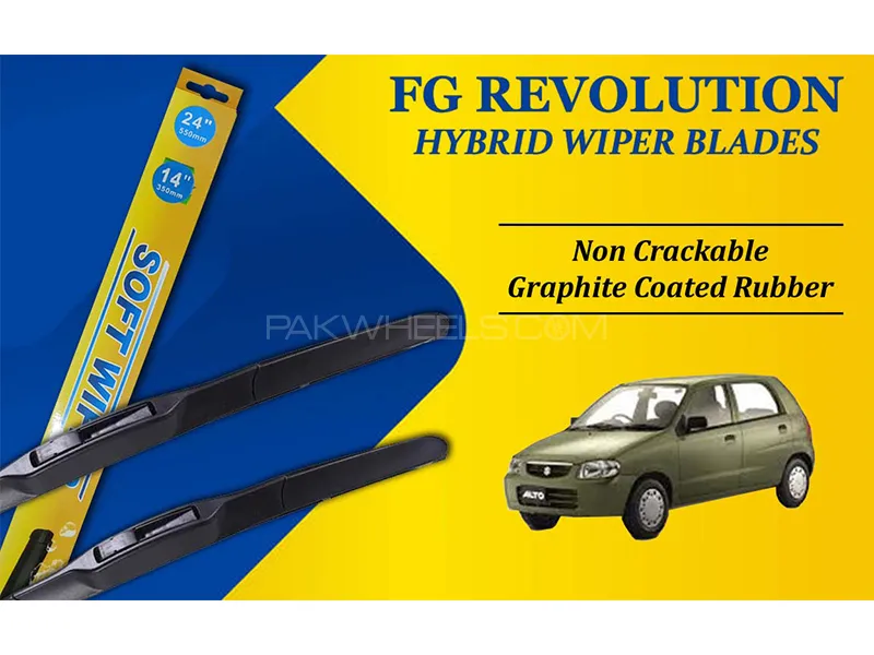 Suzuki Alto 2000-2012 FG Wiper Blades | Hybrid Type | Graphite Coated Rubber Image-1