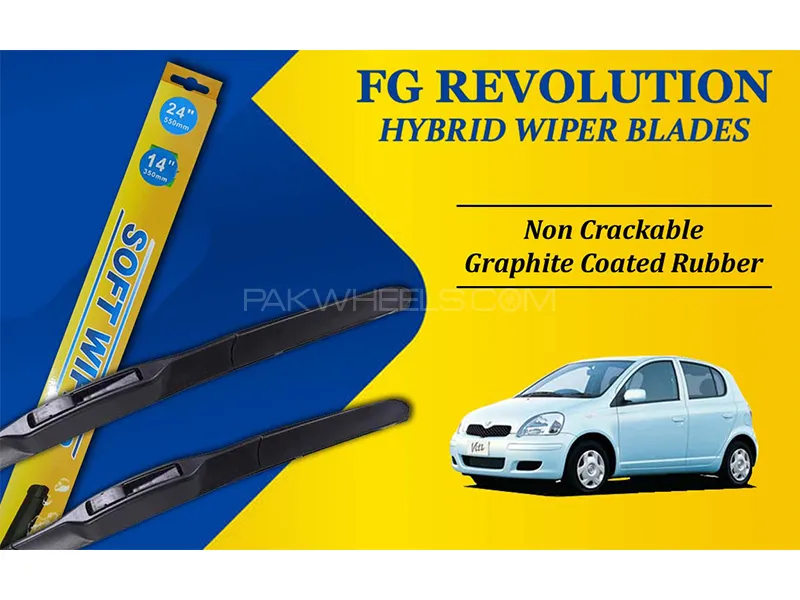 Toyota Vitz 1998-2004 FG Wiper Blades | Hybrid Type | Graphite Coated Rubber Image-1