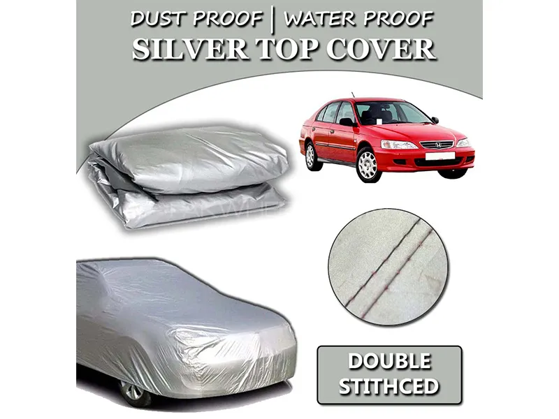 Honda City 1995-2001 Parachute Silver Car Top Cover | Heat Proof | Double Stitched  Image-1