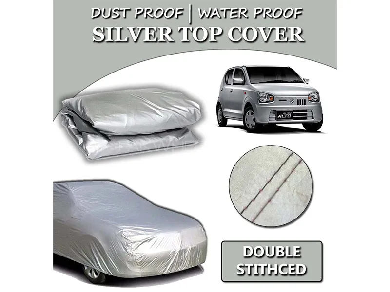 Suzuki Alto 2019-2023 Parachute Silver Car Top Cover | Heat Proof | Double Stitched  Image-1