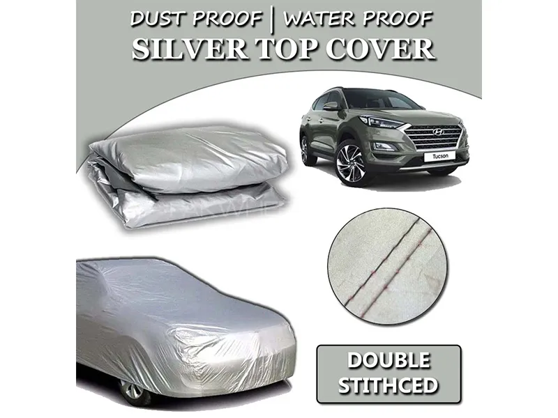 Hyundai Tucson 2020-2023 Parachute Silver Car Top Cover | Heat Proof | Double Stitched Image-1