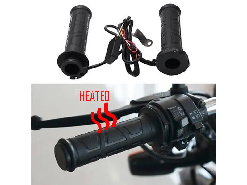 Motorbike Heated BIke Grips Handle Bar Grips Adjustable Hot Grips Image-1