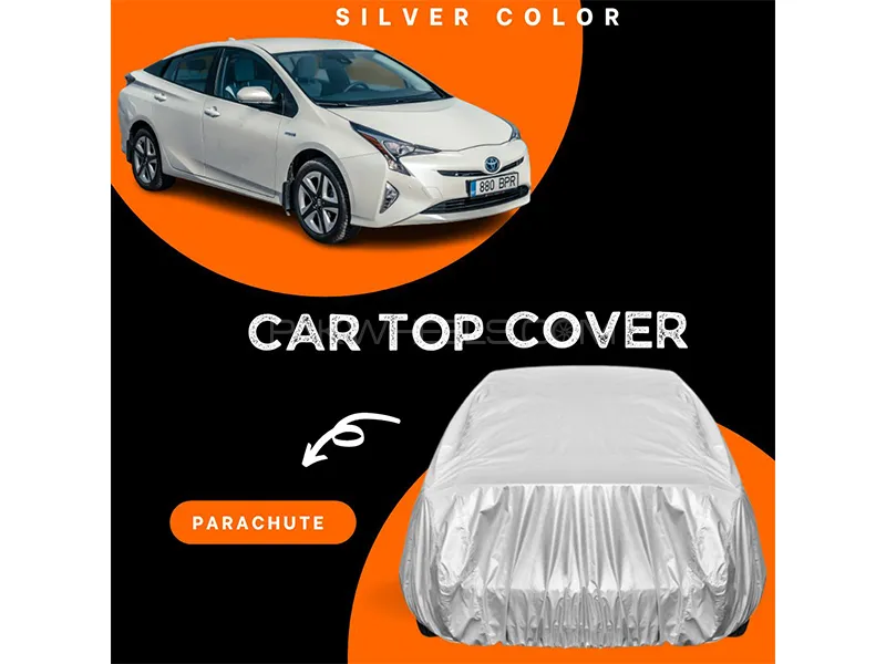 Toyota Prius 2016-2023 Parachute Silver Car Top Cover Image-1