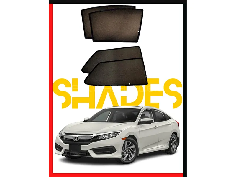 Honda Civic 2016-2022 Car Door Window Shades - 4 Pcs  Image-1