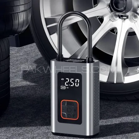 Portable Electric Air Compressor Power Bank with LED LIGHT Image-1