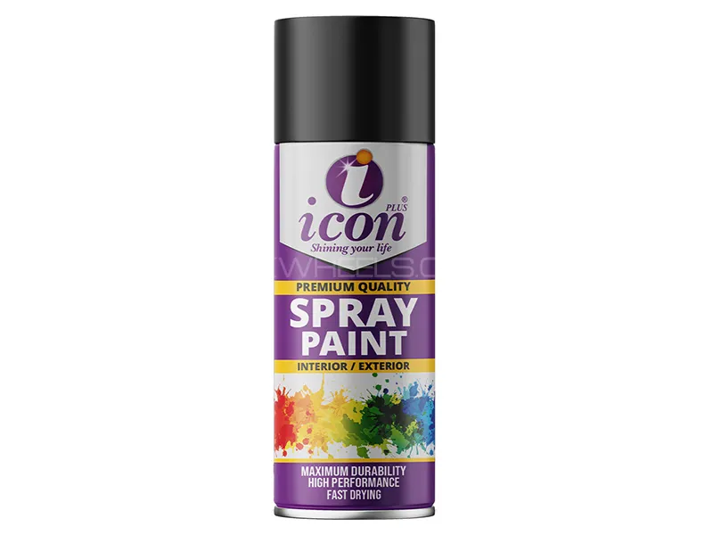 Icon Plus Spray Paint 300ml - Gloss Black  Image-1