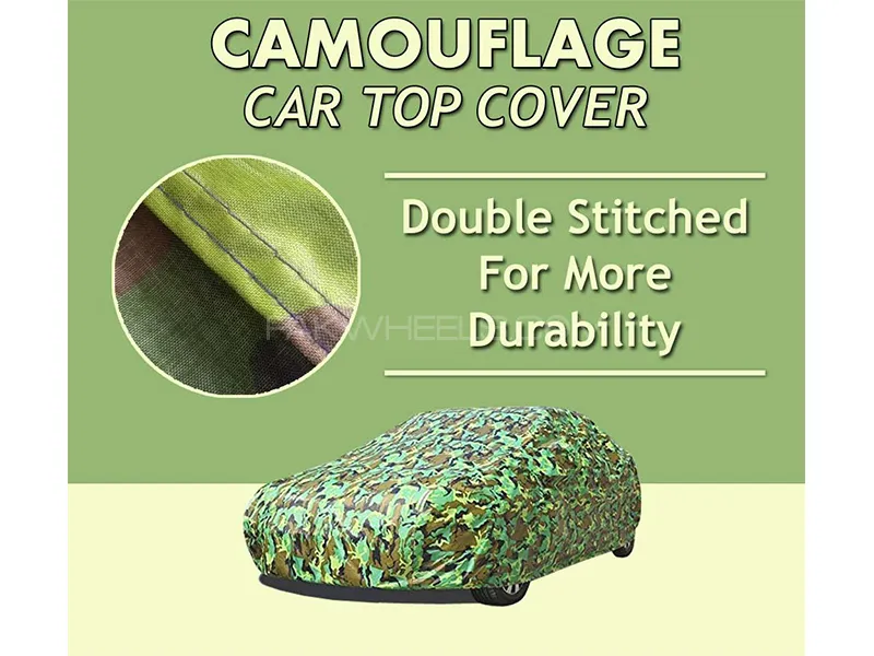 Honda City 1997-2003 Top Cover | Camouflage Design Parachute | Double Stitched | Dust Proof | Water  Honda City 1997-2003 Top Cover | Camouflage Design Parachute | Double Stitched | Dust Proof | Water  Image-2