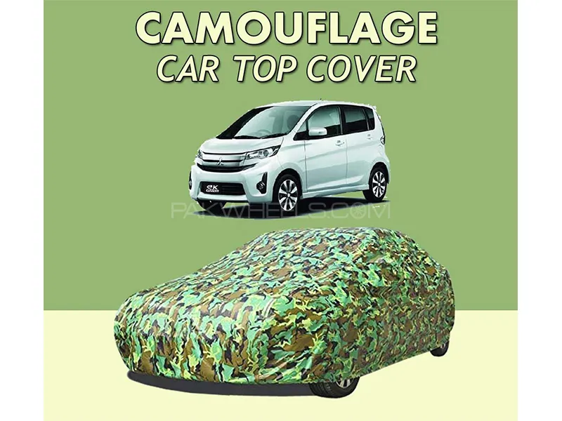 Mitsubishi Ek Wagon 2013-2019 Top Cover | Camouflage Design Parachute | Double Stitched | Dust Proof Image-1