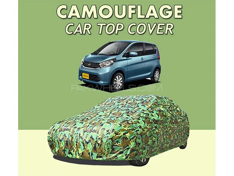 Nissan Dayz 2013-2019 Top Cover | Camouflage Design Parachute | Double Stitched | Dust Proof | Water Image-1