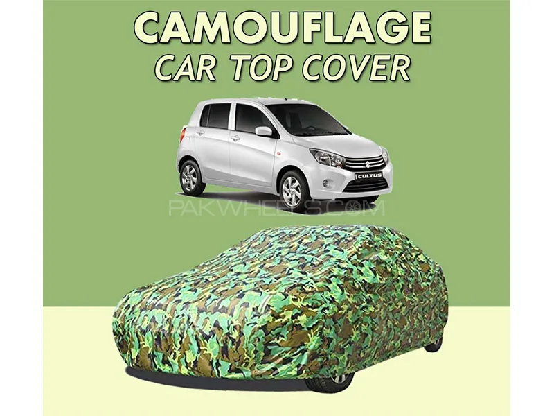 Suzuki Cultus 2017-2023 Top Cover | Camouflage Design Parachute | Double Stitched | Dust Proof | Wat Image-1