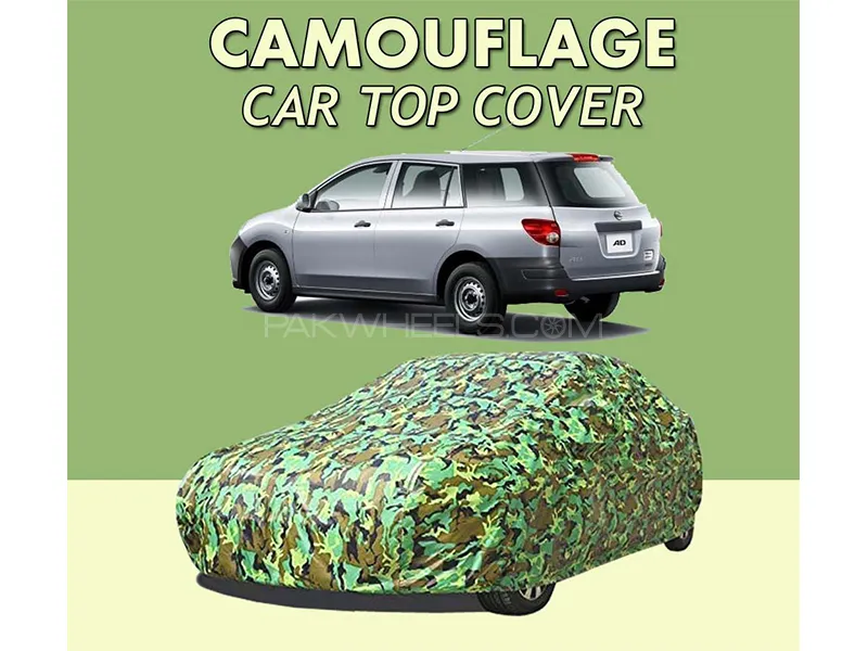Nissan AD Van 1999-2005 Top Cover| Camouflage Design Parachute | Double Stitched | Water Proof Image-1