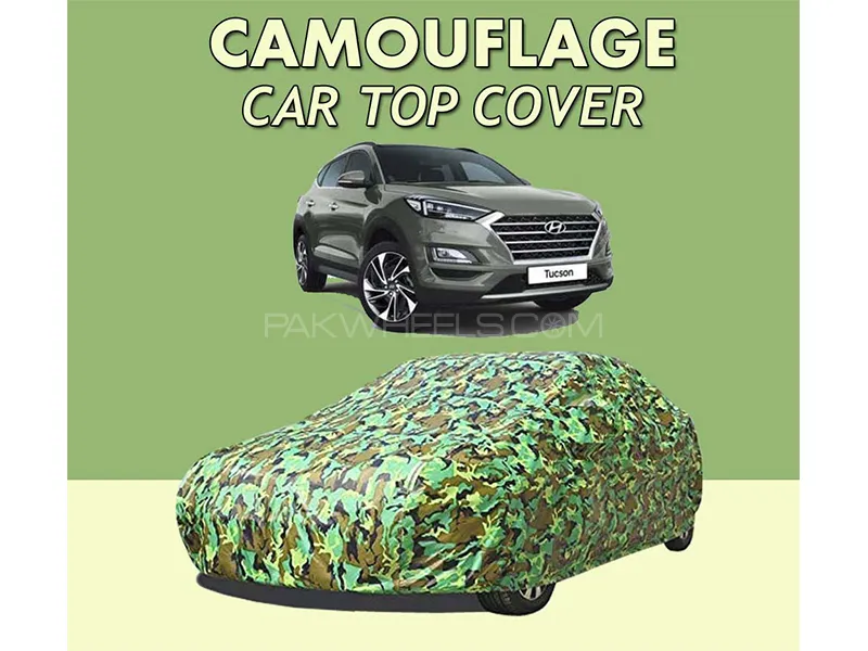 Hyundai Tuscon 2020-2023 Top Cover| Camouflage Design Parachute | Double Stitched | Water Proof Image-1