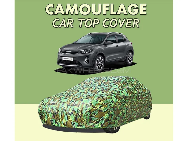 Kia Stonic 2021-2023 Top Cover| Camouflage Design Parachute | Double Stitched | Water Proof Image-1