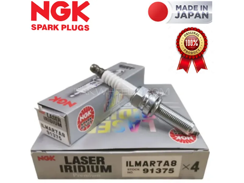 Mitsubishi eK Wagon NGK Laser Iridium Spark Plug ILMAR7A8 - 3 Pcs Image-1