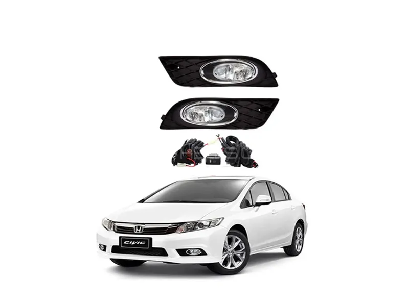 Honda Civic 2012-2016 Fog Light DLAA Anti Fog Bumper Light Set Image-1