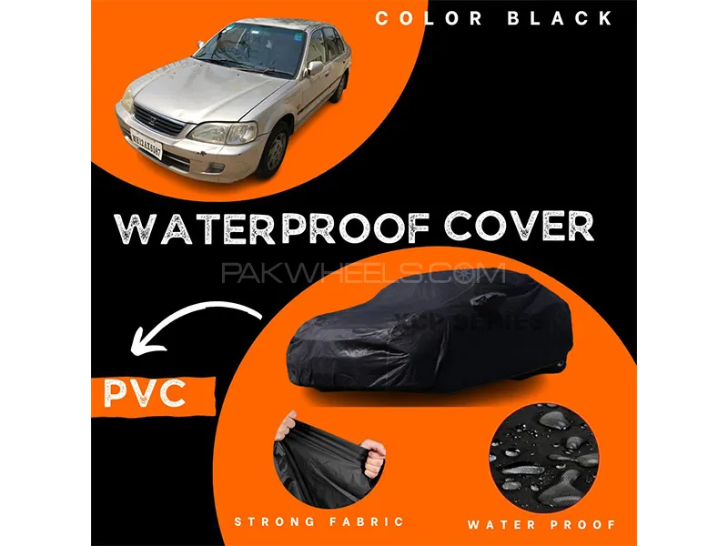 Honda City 1997-2003 Polymer Coated Top Cover | Waterproof | Double Stitched | Black  Image-1