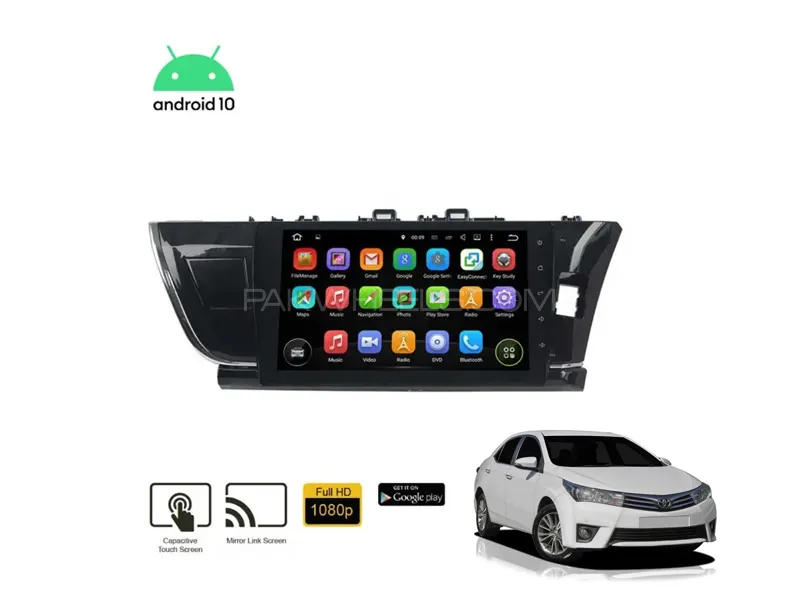 Toyota Corolla 2014-2023 Android Screen Panel IPS Display 10 inch - 1 GB Ram/16 GB Rom Image-1