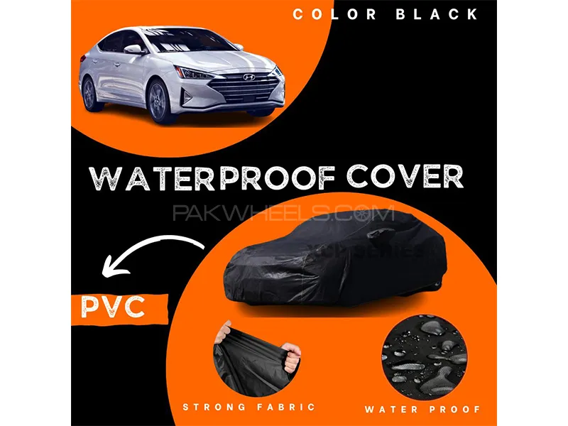 Hyundai Elantra 2021-2023 Polymer Coated Top Cover | Waterproof | Double Stitched | Black  Image-1