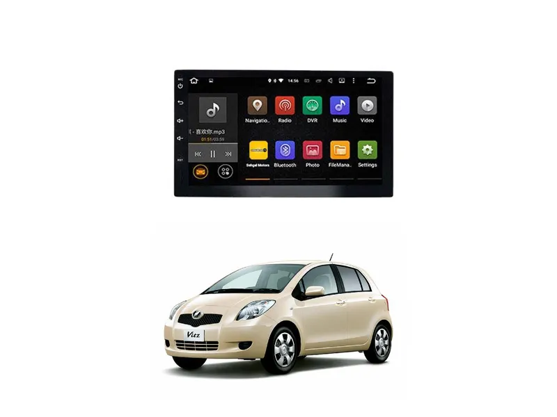 Toyota Vitz 2005-2010 Android Screen Panel IPS Display 7 inch - 1 GB Ram/16 GB Rom