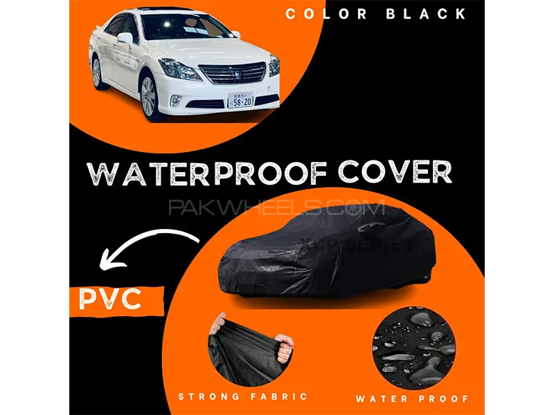 Toyota Crown 2012-2018 Polymer Coated Top Cover | Waterproof | Double Stitched | Black  Image-1