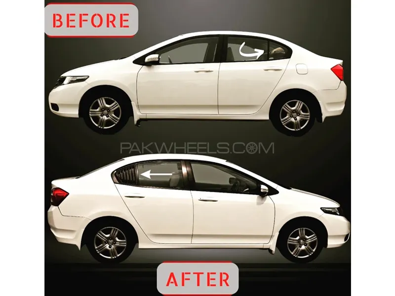 Honda City 2009-2020 Side Glass Louvers 2pcs Honda City 2009-2020 Side Glass Louvers 2pcs Image-2