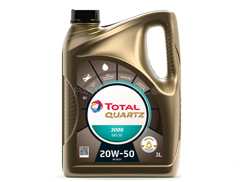 Total Parco Quartz GAS 20W-50 SG / CNG Engine Oil - 3L Image-1