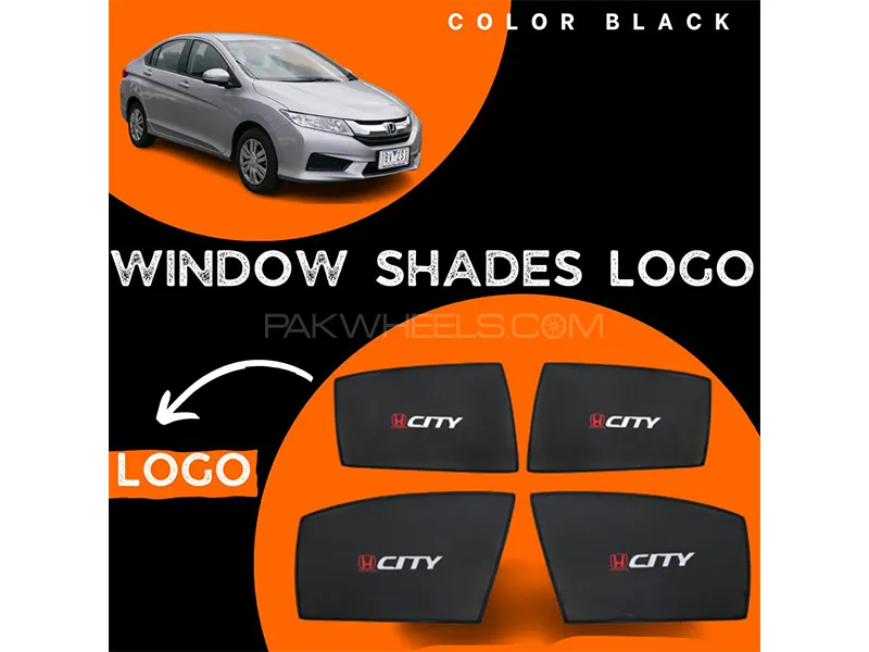 Honda City 2015-2019 Car Door Logo Shades - 4 Pcs Image-1