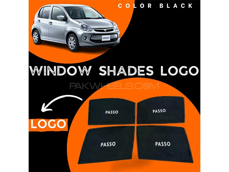 Toyota Passo 2018-2023 Car Door Logo Shades - 4 Pcs Image-1
