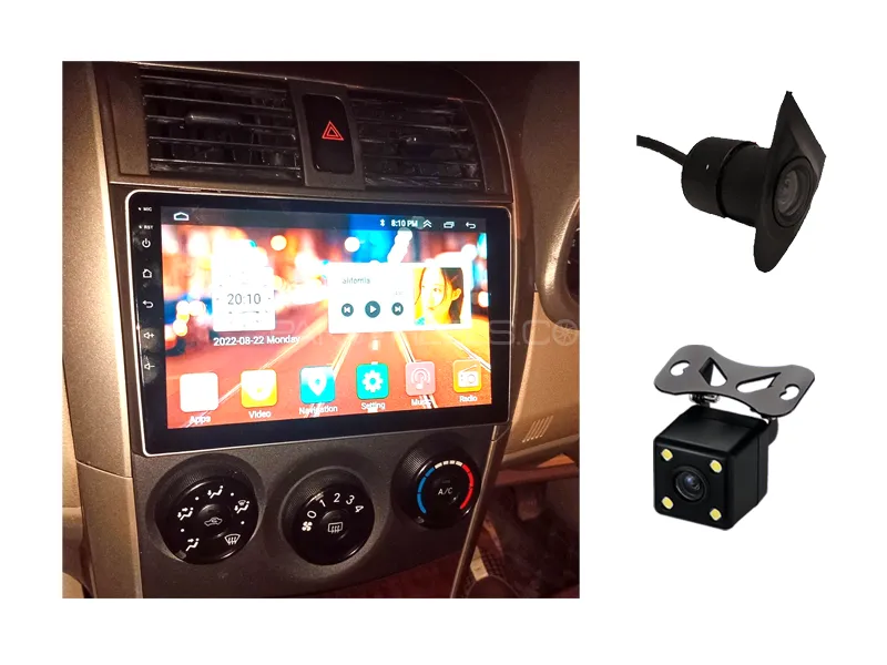 Toyota Corolla 2009-2013 Android Screen Panel With Free 2 Cameras IPS Display 9 inch 1-16 GB Image-1