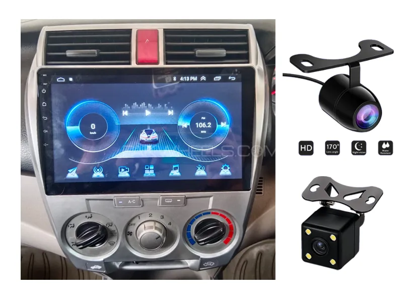 Honda City 2009-2021 Android Screen Panel With Free 2 Cameras IPS Display 9 inch 1-16 GB Image-1