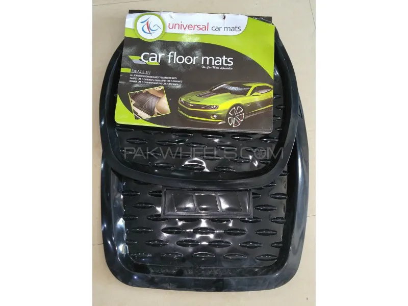 Universal Car Floor Mat  Black  - 5 Pcs - 055 | Floor Mats Image-1