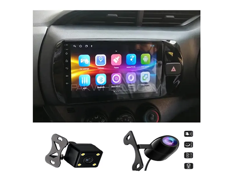 Toyota Vitz 2015-2023 Android Screen Panel With Free 2 Cameras IPS Display 9 inch 2-32 GB