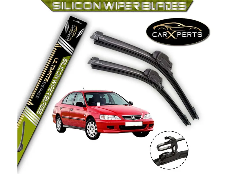 Honda City 1996 - 2002 CarXperts Silicone Wiper Blades | Non Cracking | Graphite Coated | Flexible Image-1